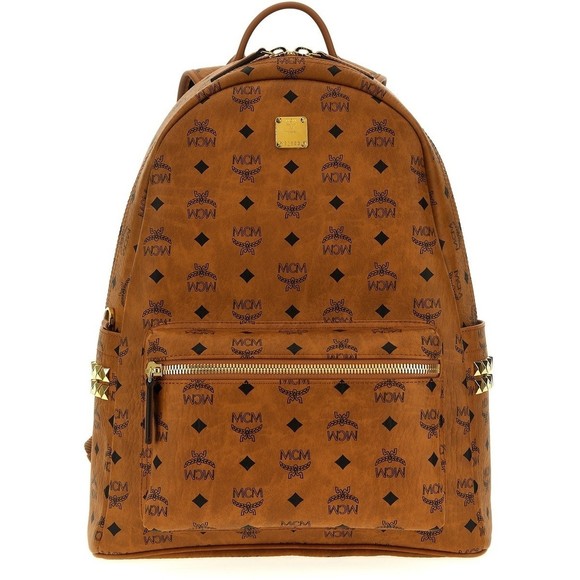 MCM Brown Stark Backpack Gold Hardware - Picture 1 of 4